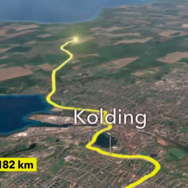 Ruten i Kolding Tour de france