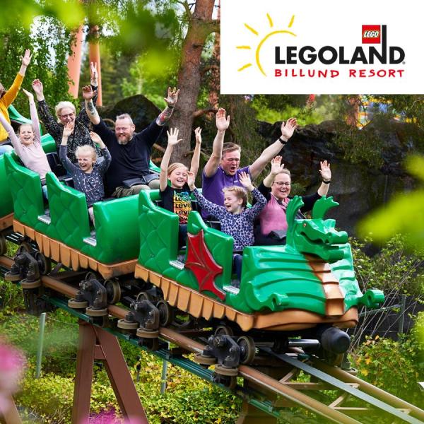 Sus afsted i den grønne drage-rutschebane eller hyg dig i miniland. I LEGOLAND kan du hvine af grin og få de vildest sug i maven.