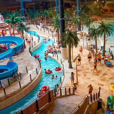 Try some of the many water activities for all the family at the giant Lalandia holiday centre.