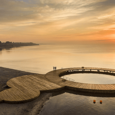 Rund badebro ved Østerstrand, Fredericia